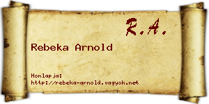 Rebeka Arnold névjegykártya